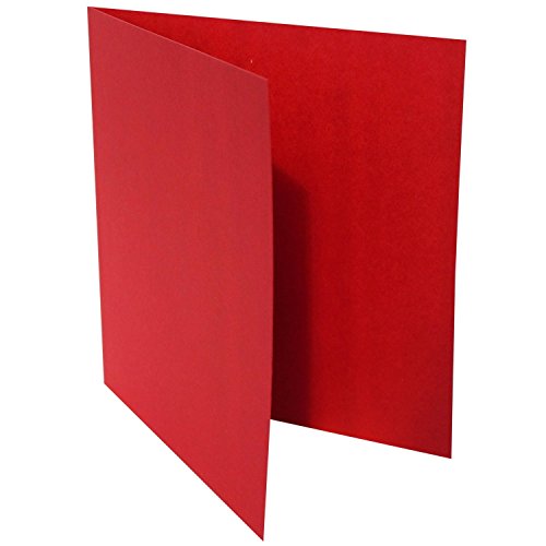 Briefumschläge24Plus 25 Quadratische Klappkarten zum selbst Beschriften in Rosen Rot: von der Größe 150 x 150 mm 15 x 15 cm von Briefumschläge24Plus