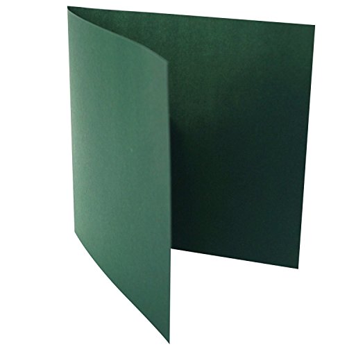 Briefumschläge24Plus 25 Quadratische Klappkarten zum selbst Beschriften in Tannen Grün : von der Größe 100 x 100 mm 10 x 10 cm von Briefumschläge24Plus