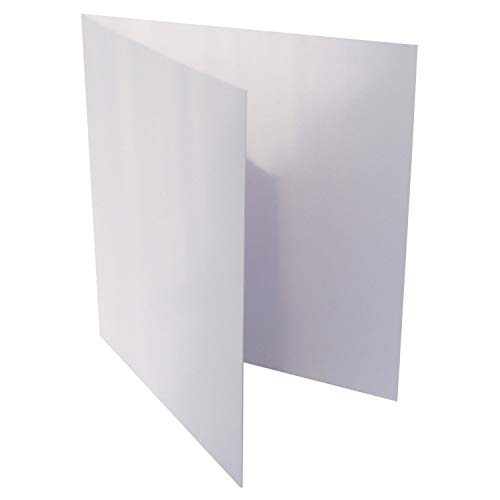Briefumschläge24Plus 25 Quadratische Klappkarten zum selbst Beschriften in Transparente/Weiß : von der Größe 120 x 120 mm 12 x 12 cm von Briefumschläge24Plus