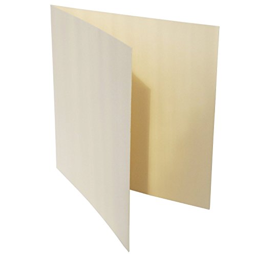 Briefumschläge24Plus 25 Quadratische Klappkarten zum selbst Beschriften in Zart Creme : von der Größe 100 x 100 mm 10 x 10 cm von Briefumschläge24Plus