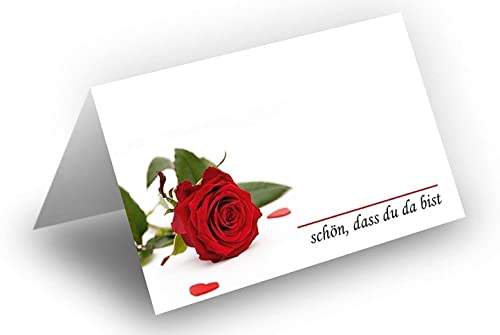 Briefumschläge24Plus Tischkarten Platzkarten Namens Karten für Hochzeit Geburtstag Feier Taufe Kommunion Konfirmation Firmung Jugendweihe, 25 Stück Premium Qualität, Blumen-Dekor, Rose mit Herzen Briefumschläge24Plus Tischkarten Platzkarten Namens Karten für Hochzeit Geburtstag Feier Taufe Kommunion Konfirmation Firmung Jugendweihe, 25 Stück Premium Qualität, Blumen-Dekor, Rose mit Herzen von Briefumschläge24Plus