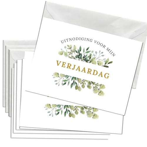 Briefzauber 12x verjaardagskaart uitnodiging met 12x enveloppen | Set van A6 uitnodigingskaarten voor verjaardag met invulhulp achterzijde | (Verjaardag - Bloemig) von Briefzauber