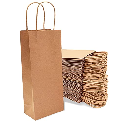 50 Flaschentüten mit Henkel, Papiertüten für Flaschen, Kraftpapier, Braun, 33 x 13,5 x 8 cm 50 Flaschentüten mit Henkel, Papiertüten für Flaschen, Kraftpapier, Braun, 33 x 13,5 x 8 cm von Bright Creations