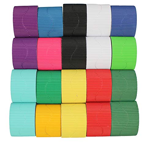 Bright Ideas Gewellte Bordürenrollen, für Schule, Kunst und Handwerk, Box mit 20 Farbrollen, 10 cm x 7,5 m, 80 g/m², 13 verschiedene Farben, einschließlich Schwarz, Weiß, Rot und Smaragdgrün, BI7898 Bright Ideas Gewellte Bordürenrollen, für Schule, Kunst und Handwerk, Box mit 20 Farbrollen, 10 cm x 7,5 m, 80 g/m², 13 verschiedene Farben, einschließlich Schwarz, Weiß, Rot und Smaragdgrün, BI7898 von Bright Ideas