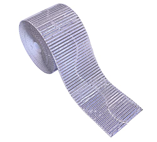 Bright Ideas Rollbordüre aus Wellpappe, metallisches Silber, 10 cm x 7,5 m Bright Ideas Rollbordüre aus Wellpappe, metallisches Silber, 10 cm x 7,5 m von Bright Ideas