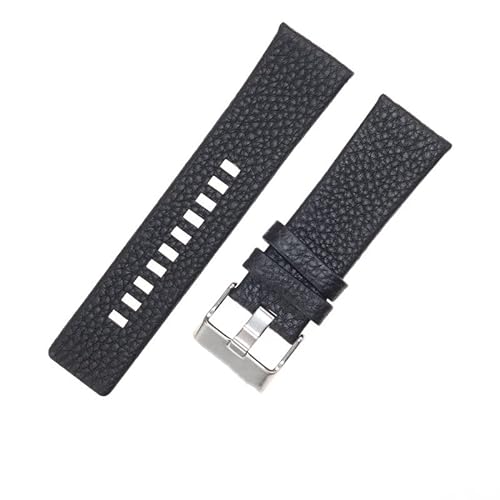 BrightBulb 22mm24mm26mm28mm Litschi-Lederband, passend für Diesel DZ1657DZ4323DZ7313 Armband-Schwarz 26mm von BrightBulb