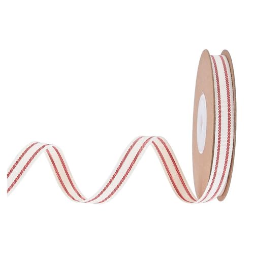 BrightGlow 10 Yards Rot-Weiß Gestreiftes Band Weihnachten Geschenkband Breit Streifen Bastelband Weihnachts-Grosgrain-Stoffband Streifen Geschenkband Xmas Satinband Schleifenband Rot 10mm BrightGlow 10 Yards Rot-Weiß Gestreiftes Band Weihnachten Geschenkband Breit Streifen Bastelband Weihnachts-Grosgrain-Stoffband Streifen Geschenkband Xmas Satinband Schleifenband Rot 10mm von BrightGlow