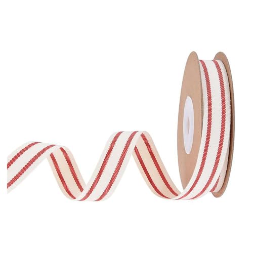 BrightGlow 10 Yards Rot-Weiß Gestreiftes Band Weihnachten Geschenkband Breit Streifen Bastelband Weihnachts-Grosgrain-Stoffband Streifen Geschenkband Xmas Satinband Schleifenband Rot 15mm BrightGlow 10 Yards Rot-Weiß Gestreiftes Band Weihnachten Geschenkband Breit Streifen Bastelband Weihnachts-Grosgrain-Stoffband Streifen Geschenkband Xmas Satinband Schleifenband Rot 15mm von BrightGlow