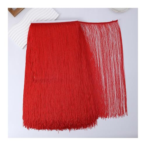 BrightGlow 3 Yards Quastenbesatz 50CM Breite Polyester-Quastenborte Fransen Tanzfransen Fransenborte zum Nähen Trim Fransenband Kostüm Quaste Dekoband für Kleidung Basteln Handwerk Rot BrightGlow 3 Yards Quastenbesatz 50CM Breite Polyester-Quastenborte Fransen Tanzfransen Fransenborte zum Nähen Trim Fransenband Kostüm Quaste Dekoband für Kleidung Basteln Handwerk Rot von BrightGlow