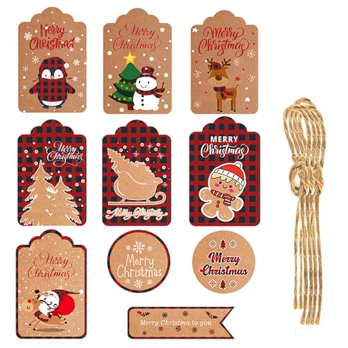 BrightGlow 60 Stück Weihnachten Geschenkanhänger Kraftpapier Weihnachtsetiketten Christmas Tags Etiketten mit Juteschnur Weihnachten Geschenk Anhänger für Weihnachtsbaum Dekoration Beige#4 BrightGlow 60 Stück Weihnachten Geschenkanhänger Kraftpapier Weihnachtsetiketten Christmas Tags Etiketten mit Juteschnur Weihnachten Geschenk Anhänger für Weihnachtsbaum Dekoration Beige#4 von BrightGlow