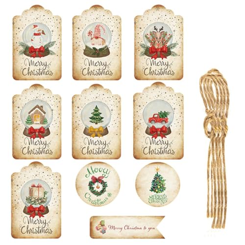 BrightGlow 60 Stück Weihnachten Geschenkanhänger Kraftpapier Weihnachtsetiketten Christmas Tags Etiketten mit Juteschnur Weihnachten Geschenk Anhänger für Weihnachtsbaum Dekoration Beige#5 BrightGlow 60 Stück Weihnachten Geschenkanhänger Kraftpapier Weihnachtsetiketten Christmas Tags Etiketten mit Juteschnur Weihnachten Geschenk Anhänger für Weihnachtsbaum Dekoration Beige#5 von BrightGlow