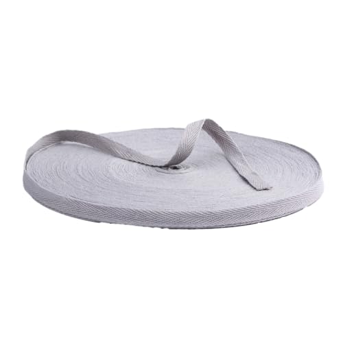 BrightGlow Baumwoll Gurtband Twill 100% Baumwolle Gurtband 20 m Herringbone Tape Ribbon Cotton Twill Tape Ribbon Baumwoll Schrägband Nahtband Baumwollband Dekoband für DIY Handwerk Grau 10MM BrightGlow Baumwoll Gurtband Twill 100% Baumwolle Gurtband 20 m Herringbone Tape Ribbon Cotton Twill Tape Ribbon Baumwoll Schrägband Nahtband Baumwollband Dekoband für DIY Handwerk Grau 10MM von BrightGlow
