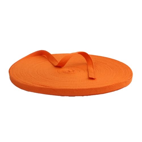BrightGlow Baumwoll Gurtband Twill 100% Baumwolle Gurtband 20 m Herringbone Tape Ribbon Cotton Twill Tape Ribbon Baumwoll Schrägband Nahtband Baumwollband Dekoband für DIY Handwerk Orange 10MM BrightGlow Baumwoll Gurtband Twill 100% Baumwolle Gurtband 20 m Herringbone Tape Ribbon Cotton Twill Tape Ribbon Baumwoll Schrägband Nahtband Baumwollband Dekoband für DIY Handwerk Orange 10MM von BrightGlow