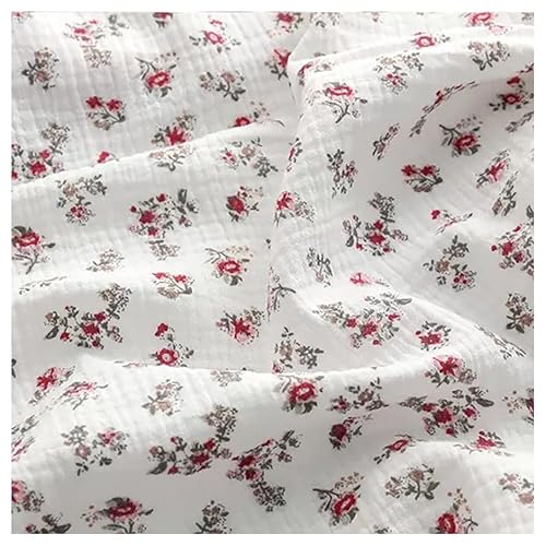BrightGlow Baumwollstoff Meterware Musselin-Stoff 100% Baumwolle Kleinkinder Handwerken Nähen Stoff Double Gauze Stoff Bedruckte Kinderstoff Dekostoff Kostümstoff für Bekleidung Deko 19# 300X130cm BrightGlow Baumwollstoff Meterware Musselin-Stoff 100% Baumwolle Kleinkinder Handwerken Nähen Stoff Double Gauze Stoff Bedruckte Kinderstoff Dekostoff Kostümstoff für Bekleidung Deko 19# 300X130cm von BrightGlow