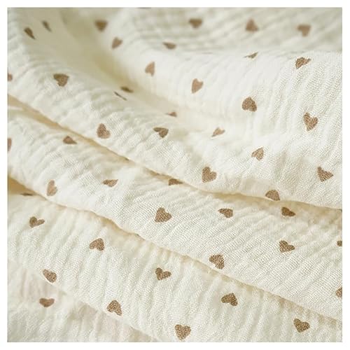 BrightGlow Baumwollstoff Meterware Musselin-Stoff 100% Baumwolle Kleinkinder Handwerken Nähen Stoff Double Gauze Stoff Bedruckte Kinderstoff Dekostoff Kostümstoff für Bekleidung Deko 41# 100X130cm BrightGlow Baumwollstoff Meterware Musselin-Stoff 100% Baumwolle Kleinkinder Handwerken Nähen Stoff Double Gauze Stoff Bedruckte Kinderstoff Dekostoff Kostümstoff für Bekleidung Deko 41# 100X130cm von BrightGlow
