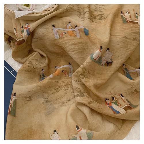 BrightGlow Blumen Stoff Meterware Stoff zum Nähen Ethnisches Muster Baumwoll-Leinenstoff Retro-Dekostoff Blumenstoff Pflanzen Dekostoffe mit Blumendruck Kostümstoff für DIY Nähen Gelb#12 100X145cm BrightGlow Blumen Stoff Meterware Stoff zum Nähen Ethnisches Muster Baumwoll-Leinenstoff Retro-Dekostoff Blumenstoff Pflanzen Dekostoffe mit Blumendruck Kostümstoff für DIY Nähen Gelb#12 100X145cm von BrightGlow