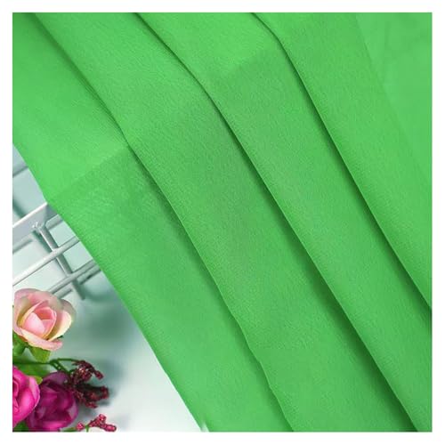 BrightGlow Chiffon-Stoff Meterware Hochzeitsstoffe Chiffon Tischläufer Stoffe zum Nähen Rustikaler Transparenter Stoff Bekleidungsstoffe Deko-Stoff für Hochzeit Party grün 500 X 150CM BrightGlow Chiffon-Stoff Meterware Hochzeitsstoffe Chiffon Tischläufer Stoffe zum Nähen Rustikaler Transparenter Stoff Bekleidungsstoffe Deko-Stoff für Hochzeit Party grün 500 X 150CM von BrightGlow