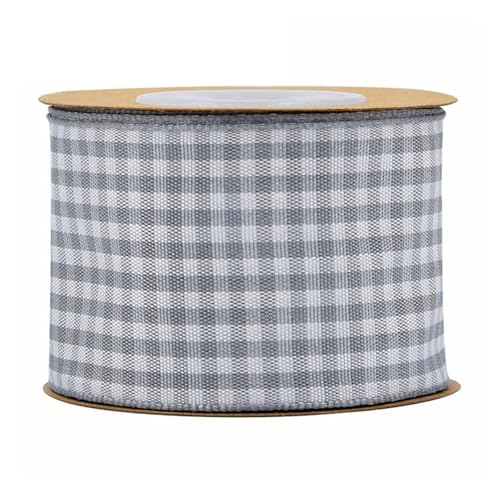 BrightGlow Karoband 5 M Weihnachten Geschenkband Gingham Band Weihnachtsbänder zum Basteln Plaid Ribbon Dekoband Kariertes Band für Geschenk DIY Bastelkuchen Weihnachten Party Deko Grau 38mm BrightGlow Karoband 5 M Weihnachten Geschenkband Gingham Band Weihnachtsbänder zum Basteln Plaid Ribbon Dekoband Kariertes Band für Geschenk DIY Bastelkuchen Weihnachten Party Deko Grau 38mm von BrightGlow