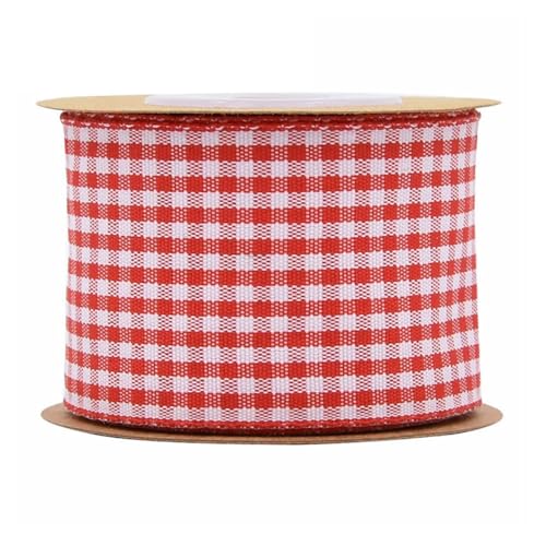 BrightGlow Karoband 5 M Weihnachten Geschenkband Gingham Band Weihnachtsbänder zum Basteln Plaid Ribbon Dekoband Kariertes Band für Geschenk DIY Bastelkuchen Weihnachten Party Deko Rot 38mm BrightGlow Karoband 5 M Weihnachten Geschenkband Gingham Band Weihnachtsbänder zum Basteln Plaid Ribbon Dekoband Kariertes Band für Geschenk DIY Bastelkuchen Weihnachten Party Deko Rot 38mm von BrightGlow