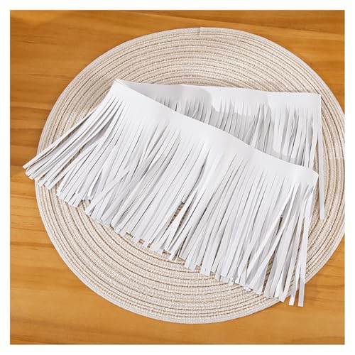 BrightGlow Kunstleder Fransen Besatzmen 30CM PU Leder Quasten Lederfransenbesatz Doppelseitig Quastenbesatz zum Nähen DIY Tanzrock Bastelfransen Fransenband für DIY Handwerk Kleidung Weiß 3 Yard BrightGlow Kunstleder Fransen Besatzmen 30CM PU Leder Quasten Lederfransenbesatz Doppelseitig Quastenbesatz zum Nähen DIY Tanzrock Bastelfransen Fransenband für DIY Handwerk Kleidung Weiß 3 Yard von BrightGlow