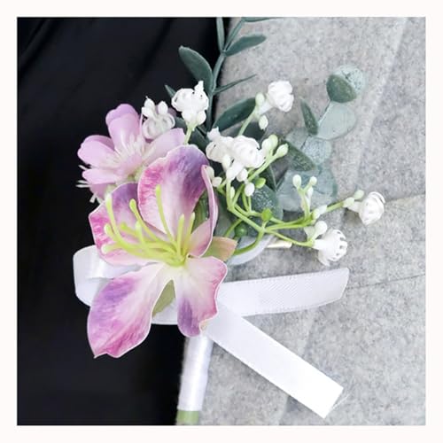 BrightGlow Rose Boutonniere Künstliche Ansteckblume Bräutigam Romantische Corsagen Boutonniere mit Nadeln Hochzeit Handgelenk Blumen Anstecker für Hochzeit Abschlussball Party #4Rosa 6 Stück BrightGlow Rose Boutonniere Künstliche Ansteckblume Bräutigam Romantische Corsagen Boutonniere mit Nadeln Hochzeit Handgelenk Blumen Anstecker für Hochzeit Abschlussball Party #4Rosa 6 Stück von BrightGlow