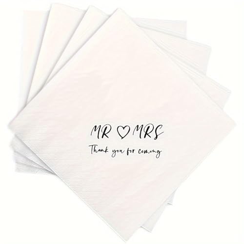 BrightGlow Servietten Hochzeit Cocktailservietten Happy wedding Servietten Rosegold Papierservietten Tischdekoration Papierservietten für Hochzeit Geburtstag Verlobung MR MRS 50 Stück BrightGlow Servietten Hochzeit Cocktailservietten Happy wedding Servietten Rosegold Papierservietten Tischdekoration Papierservietten für Hochzeit Geburtstag Verlobung MR MRS 50 Stück von BrightGlow