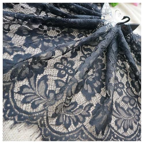 BrightGlow Spitzenband Vintage Spitzenbordüre zum Nähen 28cm Breite Tüll-Spitzenbesatz Spitzen-Blumen Borte Stickerei Blumenbandbesatz Florale Stickerei Spitzenbesatz Dekoband Zierband Schwarz 6M BrightGlow Spitzenband Vintage Spitzenbordüre zum Nähen 28cm Breite Tüll-Spitzenbesatz Spitzen-Blumen Borte Stickerei Blumenbandbesatz Florale Stickerei Spitzenbesatz Dekoband Zierband Schwarz 6M von BrightGlow