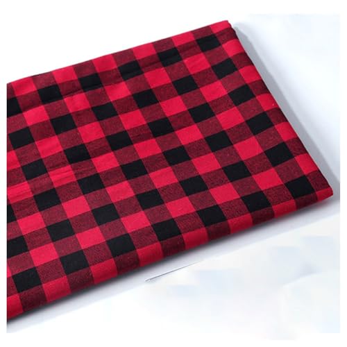 BrightGlow Stoff Meterware Karo Nähstoff Dekorationsstoff mit Gingham-Muster Modestoff Polyester-Baumwolle Stoff zum Nähen Retro-Dekostoff für DIY Handgefertigte Bekleidung #1Rot-Schwarz 200X148CM BrightGlow Stoff Meterware Karo Nähstoff Dekorationsstoff mit Gingham-Muster Modestoff Polyester-Baumwolle Stoff zum Nähen Retro-Dekostoff für DIY Handgefertigte Bekleidung #1Rot-Schwarz 200X148CM von BrightGlow