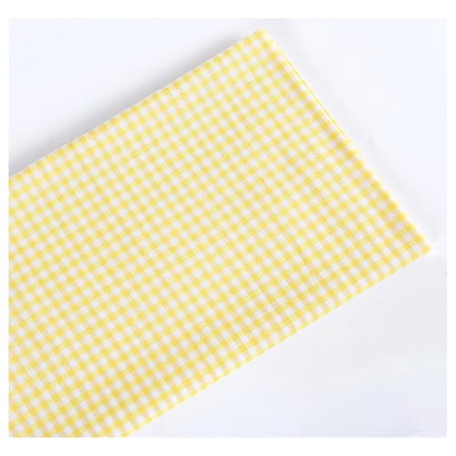 BrightGlow Stoff Meterware Karo Nähstoff Dekorationsstoff mit Gingham-Muster Modestoff Polyester-Baumwolle Stoff zum Nähen Retro-Dekostoff für DIY Handgefertigte Bekleidung Gelb-weiß 100X148CM BrightGlow Stoff Meterware Karo Nähstoff Dekorationsstoff mit Gingham-Muster Modestoff Polyester-Baumwolle Stoff zum Nähen Retro-Dekostoff für DIY Handgefertigte Bekleidung Gelb-weiß 100X148CM von BrightGlow