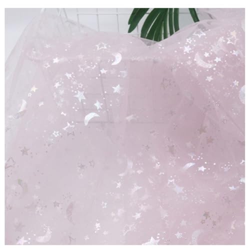 BrightGlow Tüllstoff Glitzer Garn 160cm Breite Tüll Glitzer Stern Mond Pailletten Netzgarn Dekostoff Kostümstoff zum Nähen Meterware Bunter Tüll Stoff Rolle mit Kleine Pailletten Pink 1Yards BrightGlow Tüllstoff Glitzer Garn 160cm Breite Tüll Glitzer Stern Mond Pailletten Netzgarn Dekostoff Kostümstoff zum Nähen Meterware Bunter Tüll Stoff Rolle mit Kleine Pailletten Pink 1Yards von BrightGlow
