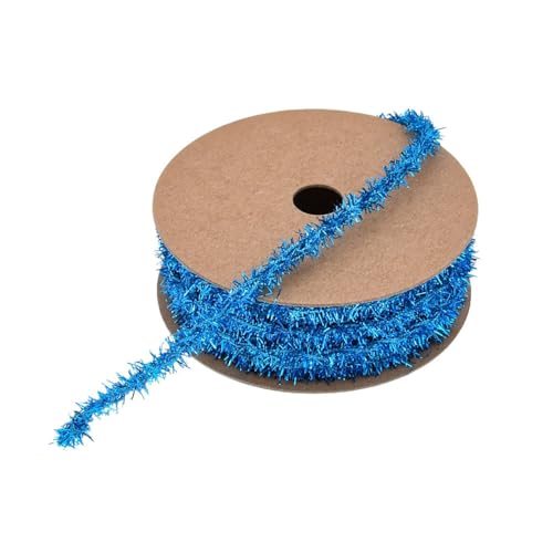 BrightGlow Weihnachten Lametta Girlande Dünn Mini Lametta Girlande Weihnachten Geschenkband Deko Schleifenband Geschenkband Glänzend Dünnes Lametta für Geschenk Weihnachtsbaum 8mm Blau 10 Yard BrightGlow Weihnachten Lametta Girlande Dünn Mini Lametta Girlande Weihnachten Geschenkband Deko Schleifenband Geschenkband Glänzend Dünnes Lametta für Geschenk Weihnachtsbaum 8mm Blau 10 Yard von BrightGlow