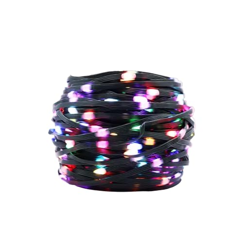 Brightium 3AA batteriebetriebene RGBY-LED-Lichterkette, 10 m Länge, PVC-Material und Kupfer, ideal für festliche Dekorationen und Ambiente. von Brightium