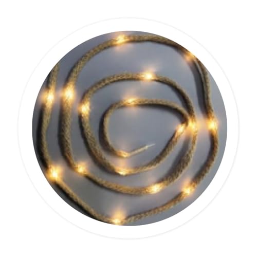 Brightium Batteriebetriebene LED-Lichterkette, 1,9 m, dekoratives Licht, flexibel, für drinnen und draußen, ideal für Partys und Ambiente. von Brightium