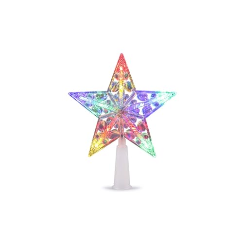 Brightium Batteriebetriebene Lichterkette, 3 AA, Stern, 21 cm, RGBY – ideal zum Dekorieren von Weihnachtsbäumen und zur Schaffung Einer festlichen Atmosphäre. von Brightium