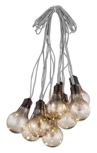 Brightium Globe mit schwarzen LED-Streifen, 10 Lichter, ideal für Dekoration und Stimmung bei Veranstaltungen und Feiern. von Brightium
