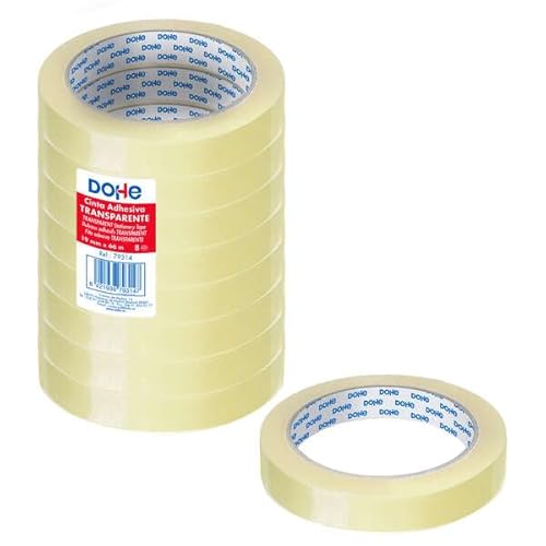 Brightium Klebeband – Packung mit 8 transparenten Polypropylen-Klebebändern, 19 mm breit und 66 m lang, ideal für Zuhause und Büro. von Brightium