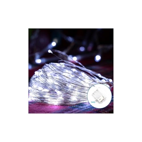 Brightium Kupferdraht Lichterkette 3M 3AA Batterie Kaltweiß Ideal für Innen- und Außendekoration bei Partys und Veranstaltungen. von Brightium