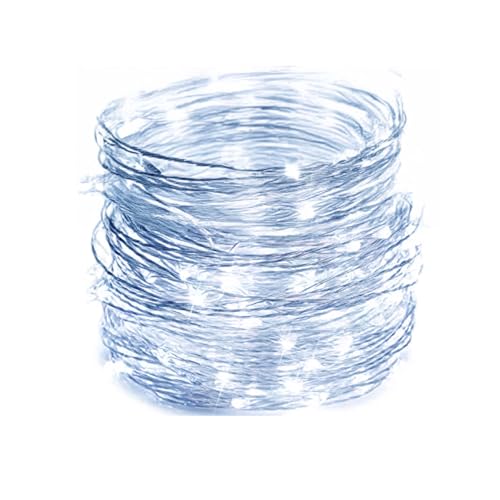 Brightium LED-Lichterkette, Kupferdraht, 3AA-Batterie, 5 m, kaltweiß, ideal für Dekoration, Party und Ambiente. von Brightium