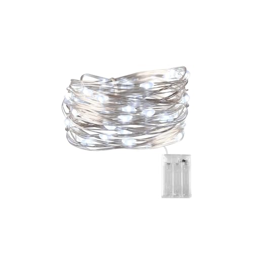 Brightium LED-Lichterkette, Kupferdraht, 3AA-Batterie, 5 m, kaltweiß, ideal für Dekoration und Ambiente. von Brightium