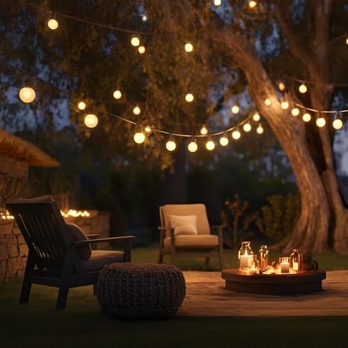 Brightium LED-Lichterkette für Partys, 36 V, 6 W, E27, 2200 K, 500 lm, IP44, ideal für Innen- und Außendekoration. Brightium LED-Lichterkette für Partys, 36 V, 6 W, E27, 2200 K, 500 lm, IP44, ideal für Innen- und Außendekoration. von Brightium