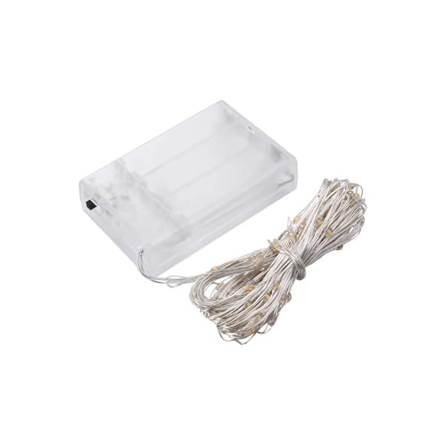 Brightium LED-Lichterkette mit 3 AA-Batterien, PVC und Kupfer, 2 m, warmweiß, ideal für Partys und als Raumdekoration. von Brightium