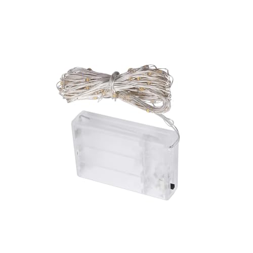 Brightium LED-Lichterkette mit 3 AA-Batterien (PVC und Kupfer), warmweiße Temperatur, 3 m Länge, ideal für Dekoration und Ambiente. von Brightium