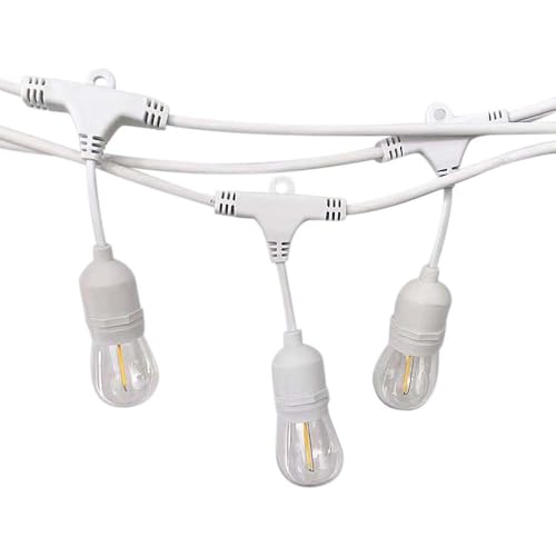 Brightium LED-Lichterkette mit EU-Stecker, 10 Anschlüsse, warme Beleuchtung, weißer Körper, ideal für Innen- und Außendekorationen von Brightium