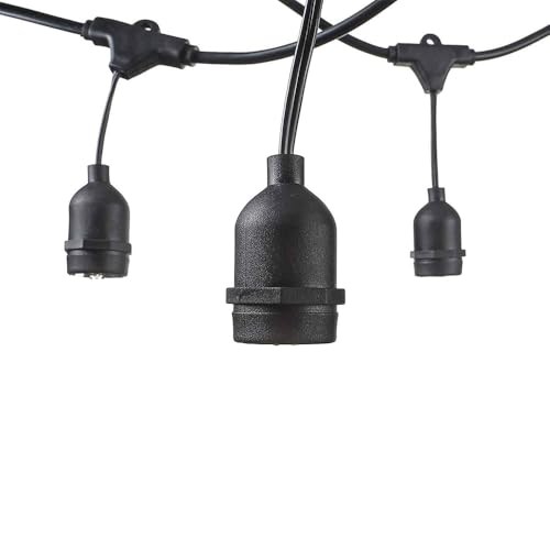 Brightium Lichterkette für den Außenbereich, 15 Stück, E27, IP65, 14,4 m, mit abgehängten Fassungen, ideal für die Dekoration von Gärten und Veranstaltungen im Freien. Brightium Lichterkette für den Außenbereich, 15 Stück, E27, IP65, 14,4 m, mit abgehängten Fassungen, ideal für die Dekoration von Gärten und Veranstaltungen im Freien. von Brightium