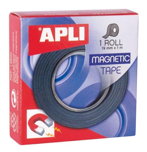 Brightium Magnetisches Klebeband, 19 mm x 1 m, leicht zu schneiden und zu kleben, ideal für Handwerk und Organisation, schwarz. von Brightium