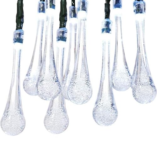 Brightium Niedervolt-LED-Lichterkette, Regentropfen, 10 m, kaltweiß, ideal für Innen- und Außendekoration. von Brightium