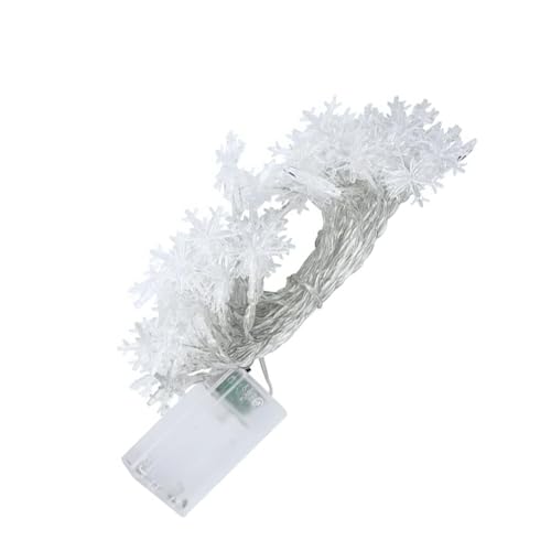Brightium Niedervolt-LED-Lichterkette, Schneeflocke, 5 m, warmweiß, ideal zum Dekorieren und Verschönern von Räumen. von Brightium