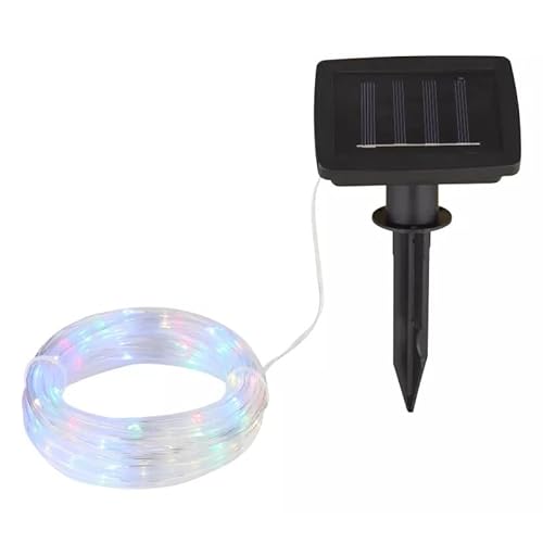 Brightium Solar-Lichterkette, 50 LEDs, 2 m, IP44, dekorativ, ideal für den Außenbereich und festliche Umgebungen, solarbetriebene Räume. von Brightium