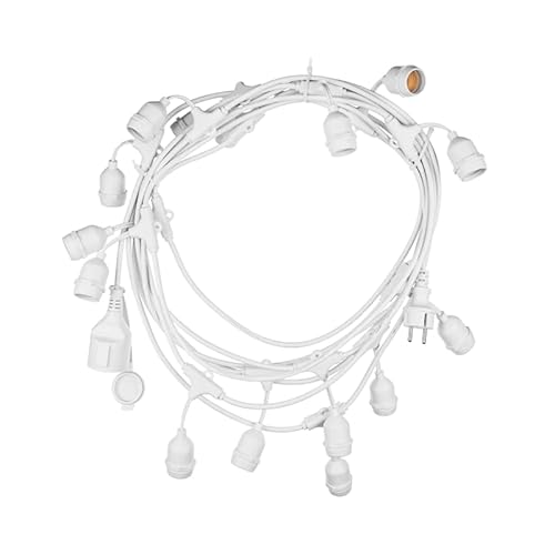 Brightium Weiße LED-Lichterkette, 10 m, 220-240 V, 230 W, E27, IP44, ideal für Dekoration und Veranstaltungen im Freien. Brightium Weiße LED-Lichterkette, 10 m, 220-240 V, 230 W, E27, IP44, ideal für Dekoration und Veranstaltungen im Freien. von Brightium