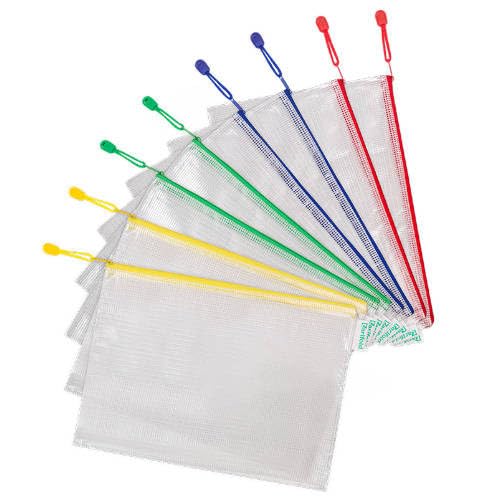 Mehrzwecktaschen – Packung mit 8 Reißverschlusstaschen aus PVC, A4-Format, ideal zum Organisieren und Schützen von Dokumenten und Gegenständen. Mehrzwecktaschen – Packung mit 8 Reißverschlusstaschen aus PVC, A4-Format, ideal zum Organisieren und Schützen von Dokumenten und Gegenständen. von Brightium